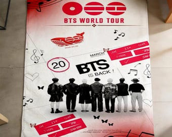 BTS World Tour ARIRANG Fleecefilt - Gåva till armén