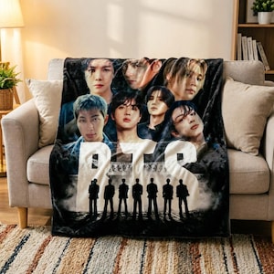 BTS Members Photo Soft Fleece Throw Blanket - Gift For BTS Lovers