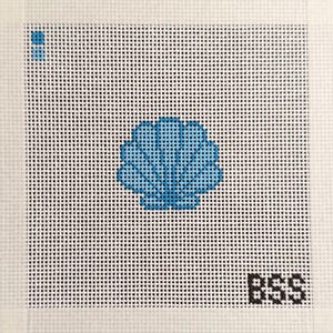 Lienzo para bordar con conchas marinas - Pintado a mano