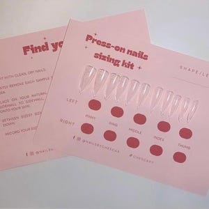 Press On Nail Sizing Kit | Almond, Stiletto, Coffin, Square Shapes