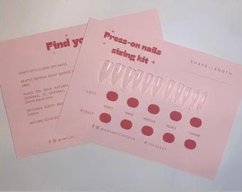 Press On Nail Sizing Kit | Almond, Stiletto, Coffin, Square Shapes