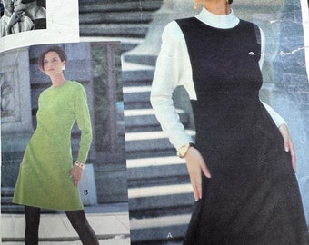 Vintage 90's Vogue  #2772 Sewing Pattern Women's Fitted A-Line Dress by Designers "Tom & Linda Platt" Bust -30"