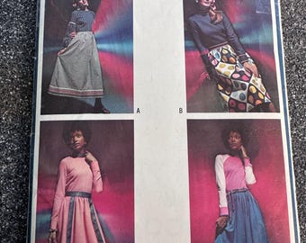 Vintage 70s Sewing Pattern RedBook RB1600, Women's Raglan Sleeves Dress Four Styles, (Bust 36")