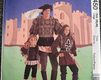 McCall's #8430 Men's Medieval Halloween Costume Size Large (Chest 42-44")
