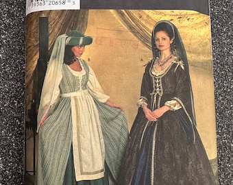 Simplicity #7756 Renaissance Gown Costume Sewing Pattern Adult Size 10-14 (Bust 32-36")