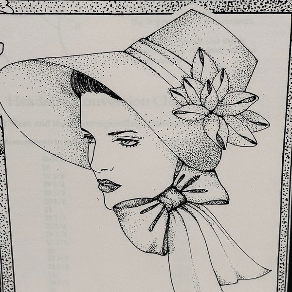 Vintage D.L. Designs Style #121 Poke Bonnet Hat Reproduction Sewing Pattern Regency Romantic