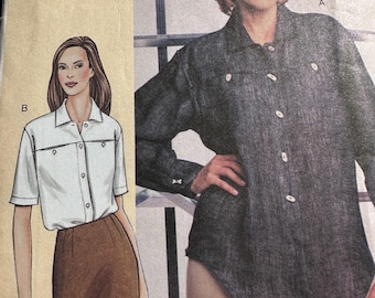 Vogue Sewing Pattern #7636 Misses Loose Fitting Shirt by Sandra Betzina (Bust 38" to 43")