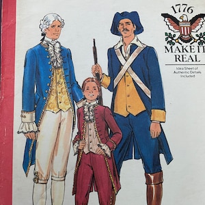 Vintage 70&#39;s Butterick #4207 Sewing Pattern Halloween Costume Men&#39;s Military & Statesman Costume  Chest -42&quot;