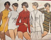 Vintage 70 39 s Vogue 8662 Sewing Pattern Women 39 s BodySuit Close Fitting 4- Styles Bust 34 quot
