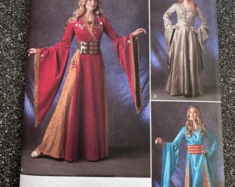 Simplicity #1487 Women's Medieval Gown Costume Sewing Pattern by Andrea Schewe Sizes 14-22 (Bust 36-44")