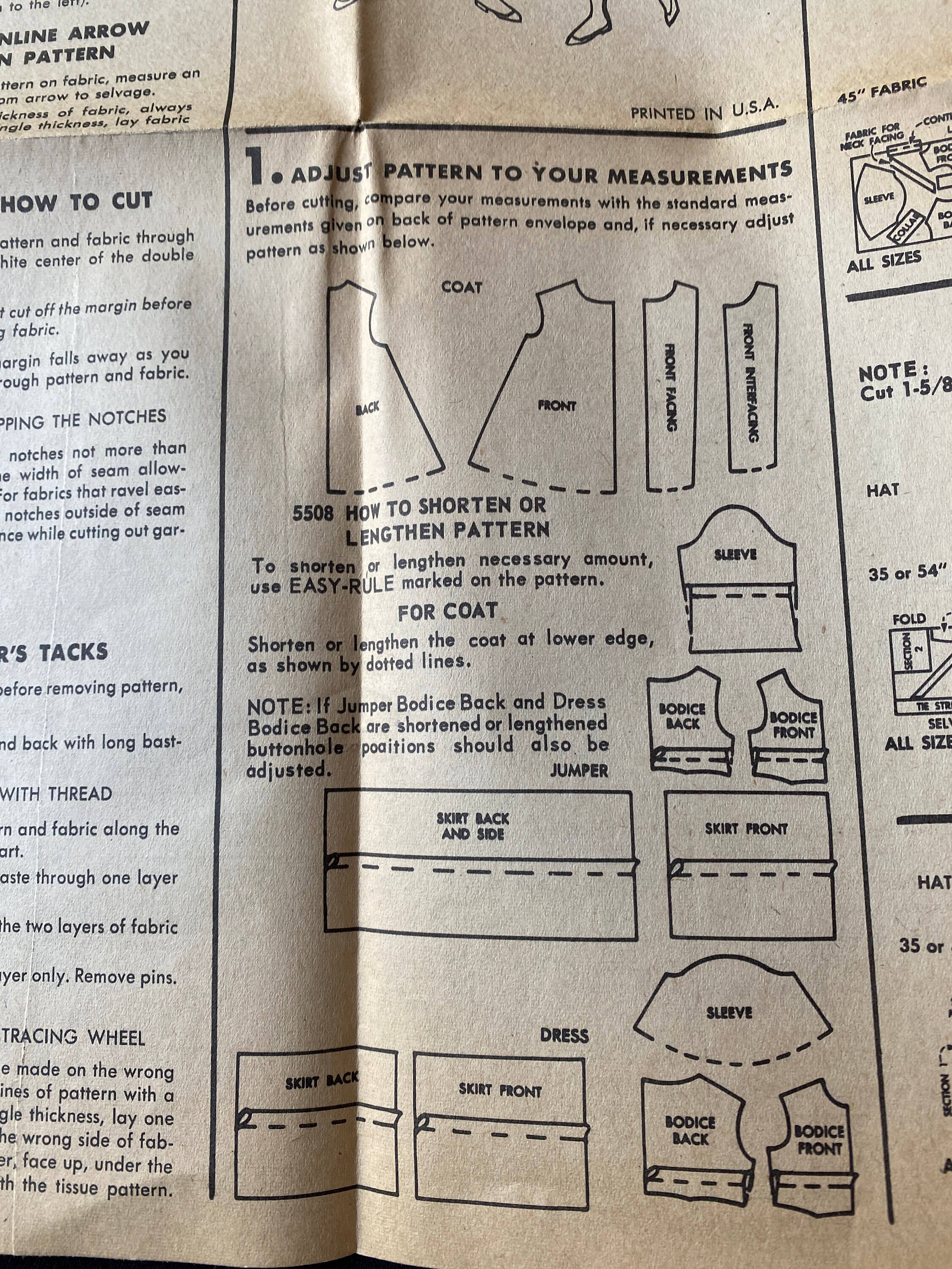 Vintage 60's Mccalls 5508 Sewing Pattern Toddler Child Suit Dress With ...
