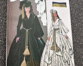 Butterick #4051 Southern Belle Dress Historic Costume Sewing Pattern Size 12-16 (Bust 34-38")