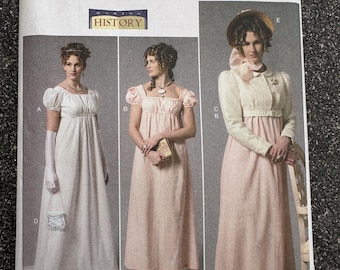 Butterick #6074 Women's Historic Costume Sewing Pattern Victorian Style Dress, Jacket, Hat & Purse Sizes 14-22 (Bust 36-44")