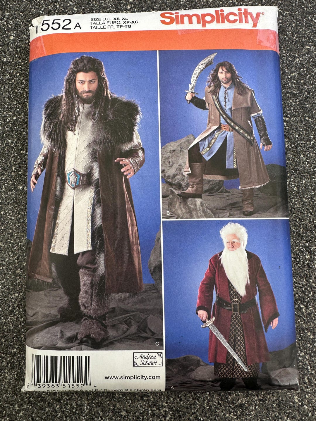 Simplicity #1552 Sewing Pattern Halloween Costume Adult 