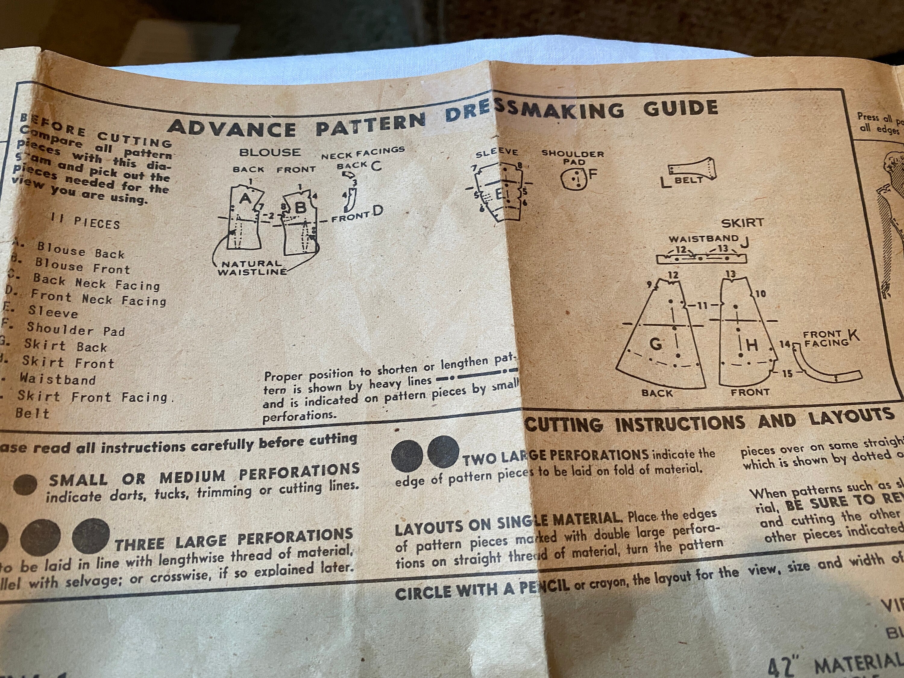 Vintage 40's Advance 4435 Sewing Pattern Mademoiselle - Etsy