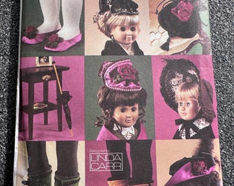 90's Vogue Sewing Pattern #7654 Doll Accessories by Linda Carr Size -18"