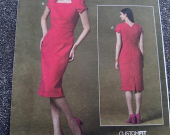Vogue #V1631 Sewing Pattern Close Fitting A-Line Dress Sizes 6-14 (Bust 30-36")