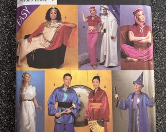 Simplicity #8311 Adult Costume's Wizard, Genie, Sheikh, Asian, Roman Style Dress Sewing Pattern Size S-M-L (Chest 34-44")