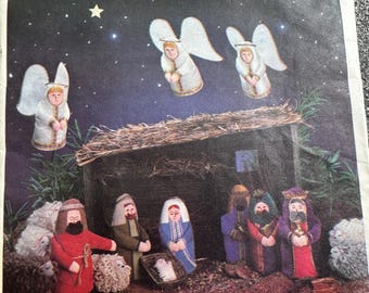 70's Vogue Sewing Pattern #1979 Nativity "Hark the Herald Angels Sing" Creche Figures -8"