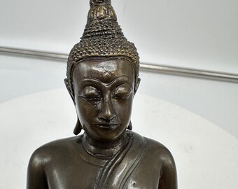 Vintage "Budda Statue" From Thailand Metal Heavy Beautiful 7" tall