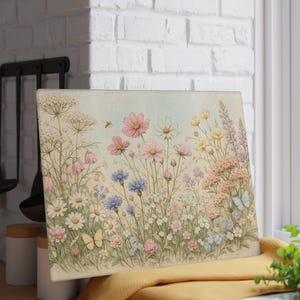 Floral Glass Cutting Board - Tempered Glass Chopping Surface