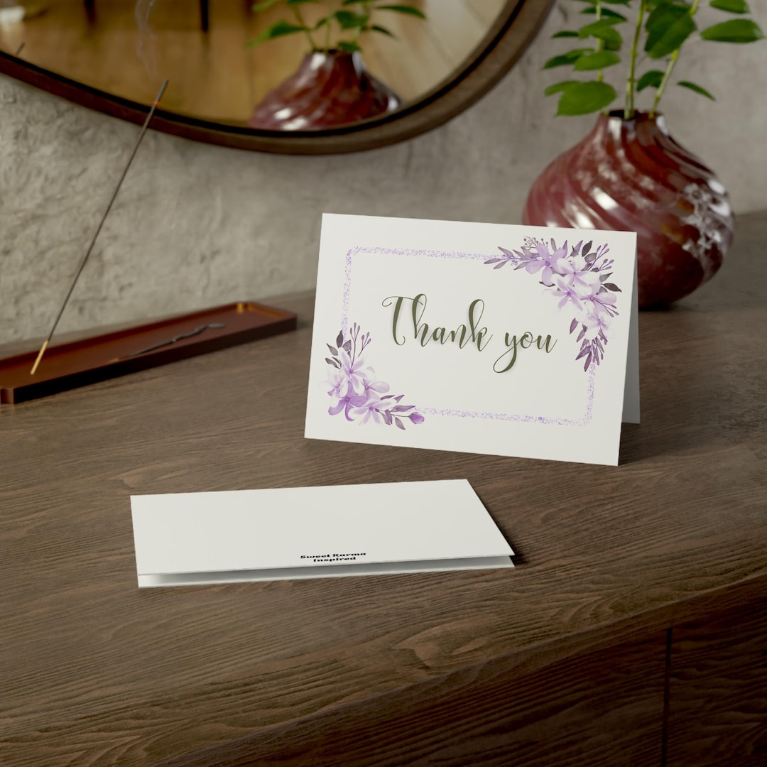 Thank You Greeting Card | Blank Inside for Personal Message - Etsy