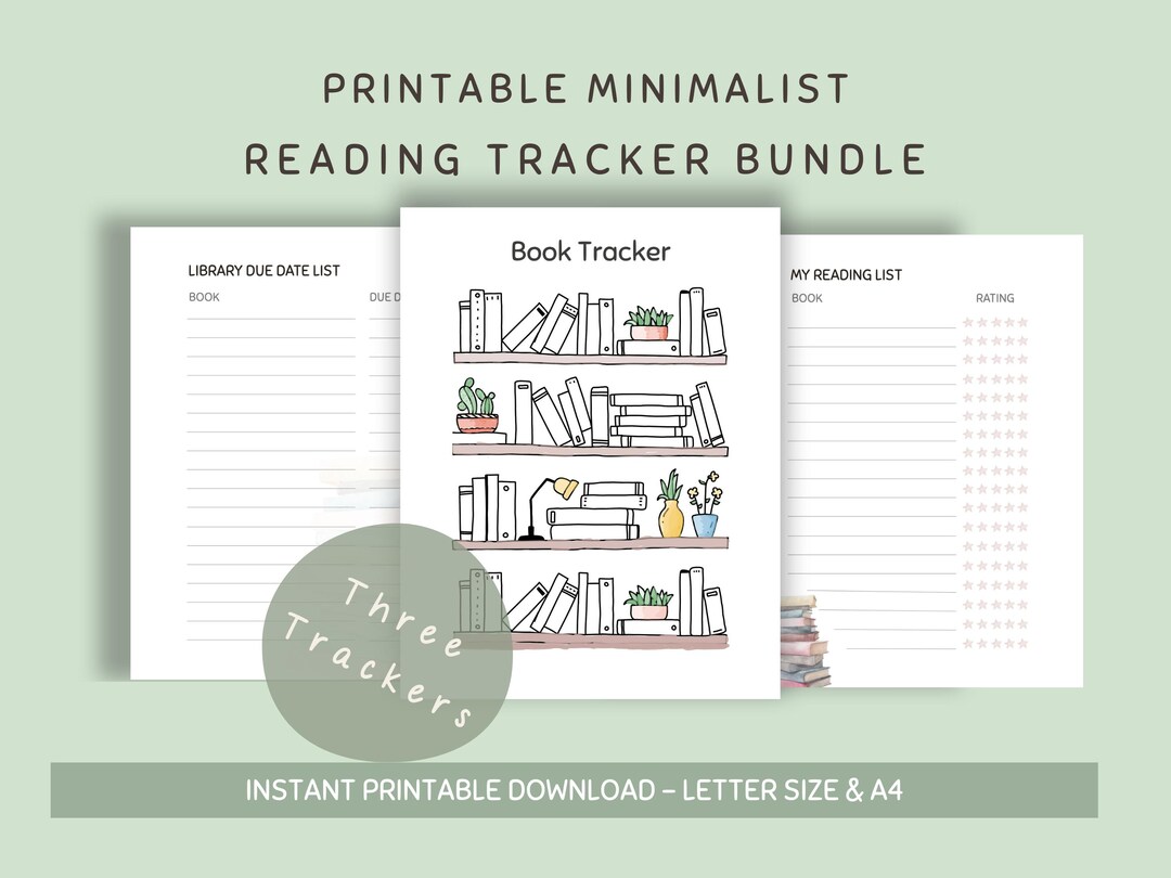 Minimalist Kids Reading Tracker Bundle, Fun, Printable A4 & Letter - Etsy