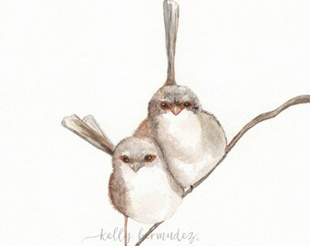 birds watercolor etsy