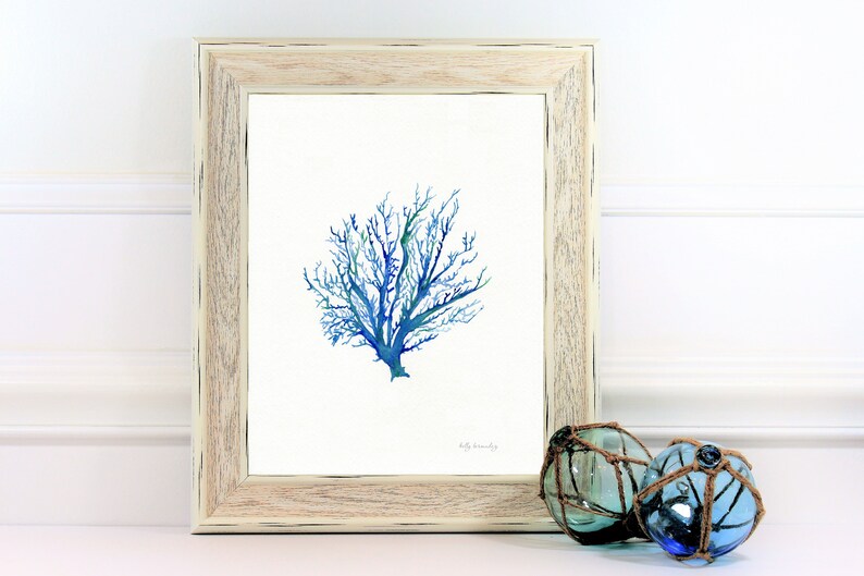 Coral Watercolor No.4 Sea Coral Coral Painting Wall Art Etsy