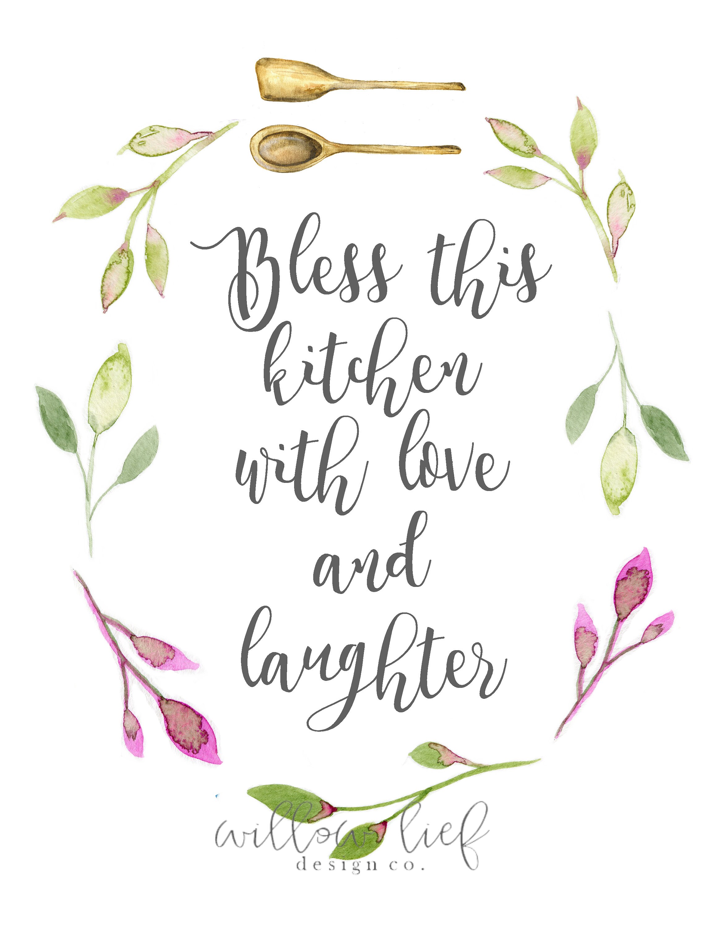 Bendice Esta Cocina Bendicion De La Cocina Arte De La Pared Etsy