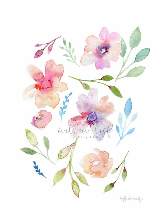 Floral Print Flower Print Wall Art Wall Print Easter Etsy