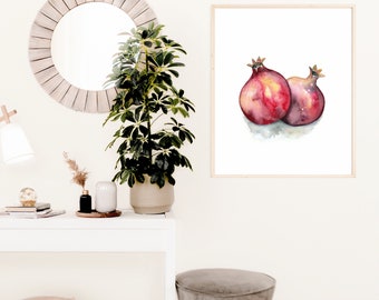 Pomegranate Kitchen art, Wall Art, Art Print, Kitchen wall art , Printable Art, Printable, Instant Download