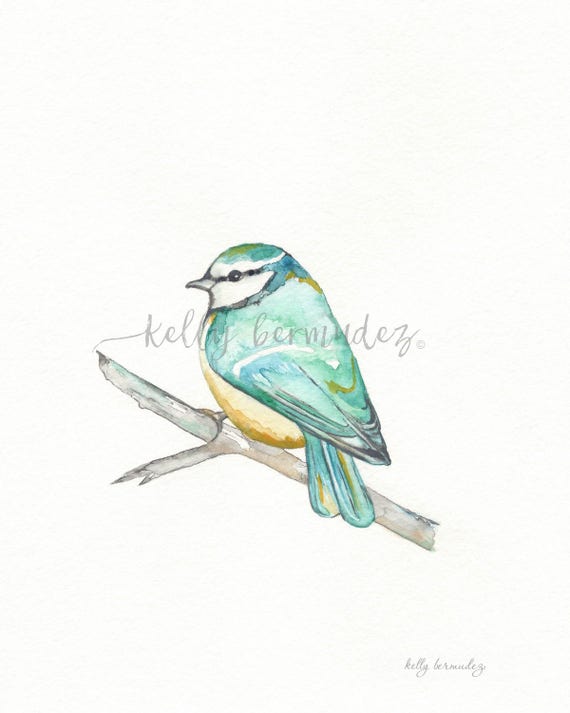 Bird Art, Watercolor, Printable Art, Printable Watercolor, Instant Download, Wall Art
