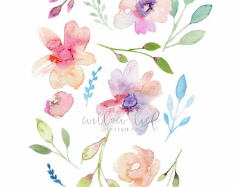 Floral Print, Flower Print, Wall Art , Wall Print, Easter, Watercolor Print, Flower Printable , instant download