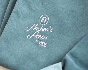 Embroidered Crewneck Sweatshirt | Small Batch, Flower Farm