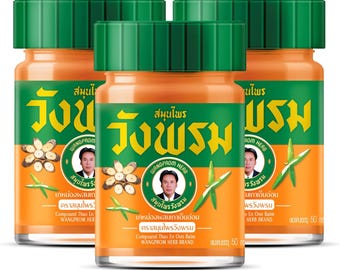 Bálsamo herbal Wangprom (naranja) 50 g x 3 unidades