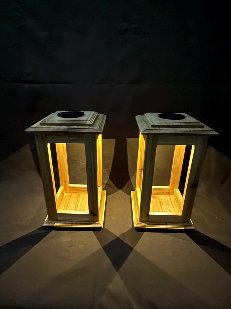 Timber Lantern Handmade Cedar Lantern Set, Rustic Farmhouse Porch Decor - Etsy