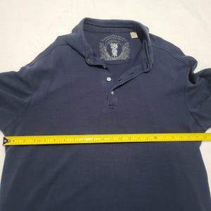 Tommy Bahama Vintage ThermalHenley Polo Mens Long Sleeve SILK Blend Navy Large image 6