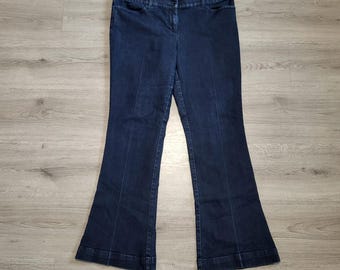 The Limited Fit & Flare 678 Jeans Womens 12 Dark Wash Indigo Stretch Wide Leg