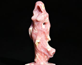 Natural Sesame stone Goddess Statue，Hand Carved Goddess Sculpture，Crystal Ghost Goddess Figurine，Home Ornament Gift，Halloween gift