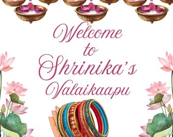 Valaikaapu Welcome Poster | South Indian Baby Shower Decor (Digital Download)