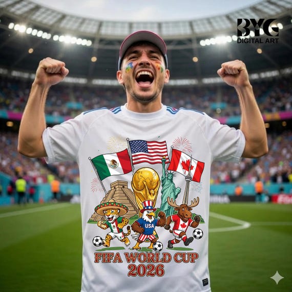 2026 FIFA World Cup PNG , United As One Football Png,USA Mexico Canada Soccer Png, World Cup Hosts Mascot Png, Soccer Tournament 2026 Png