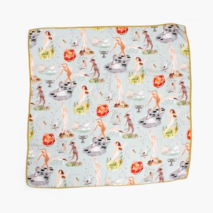 Mid Day Swan Dance Scarf - Silk Scarf