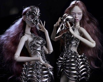 SOLD Limited Anniedollz 1/4 BJD Skeleton Fashion Dress Popovy Sisters