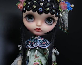 PO Anniedollz Embroidery Peking Opera Custom Blythe - Cui Yingying