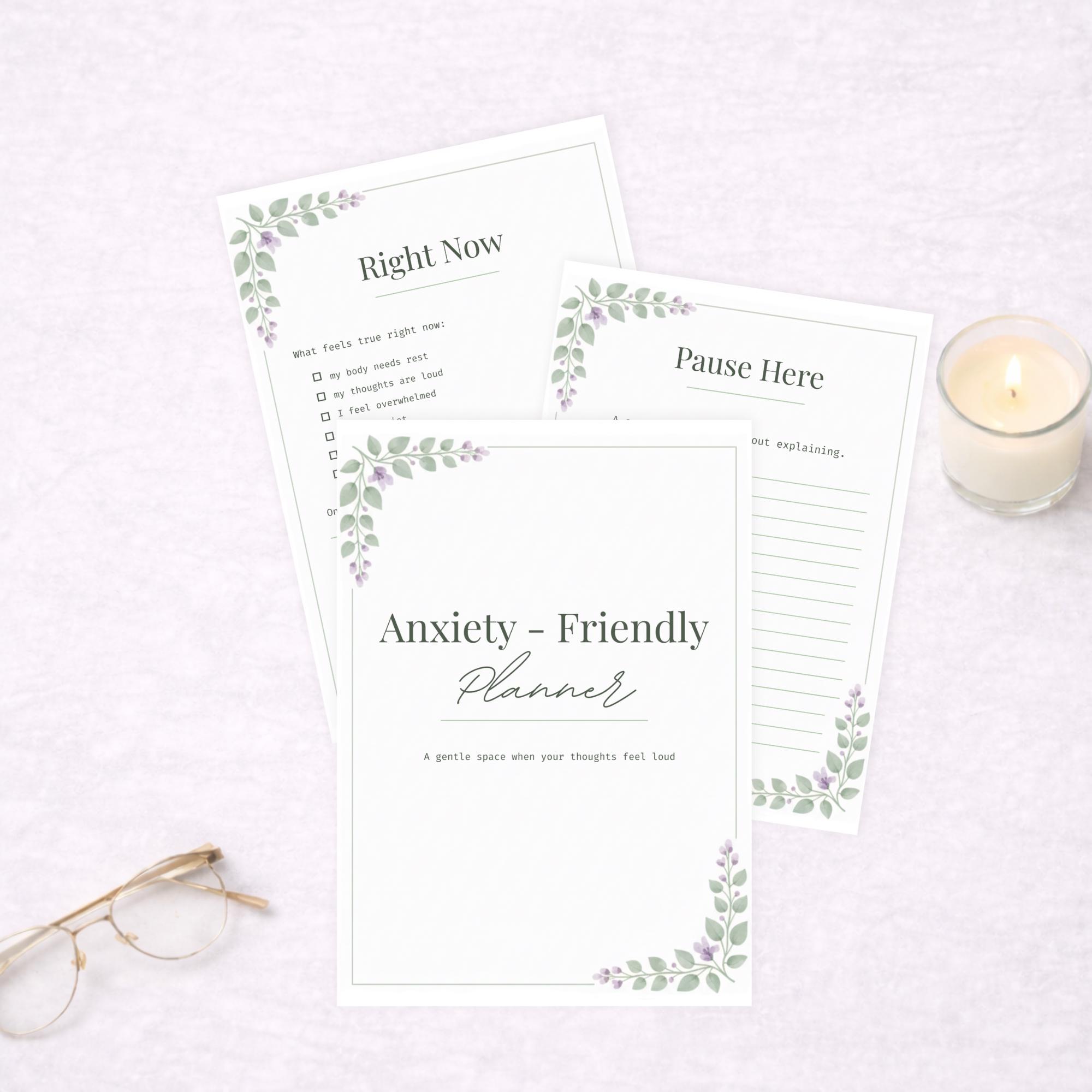 Anxiety Planner Printable PDF | Overthinking & Racing Thoughts Journal ...