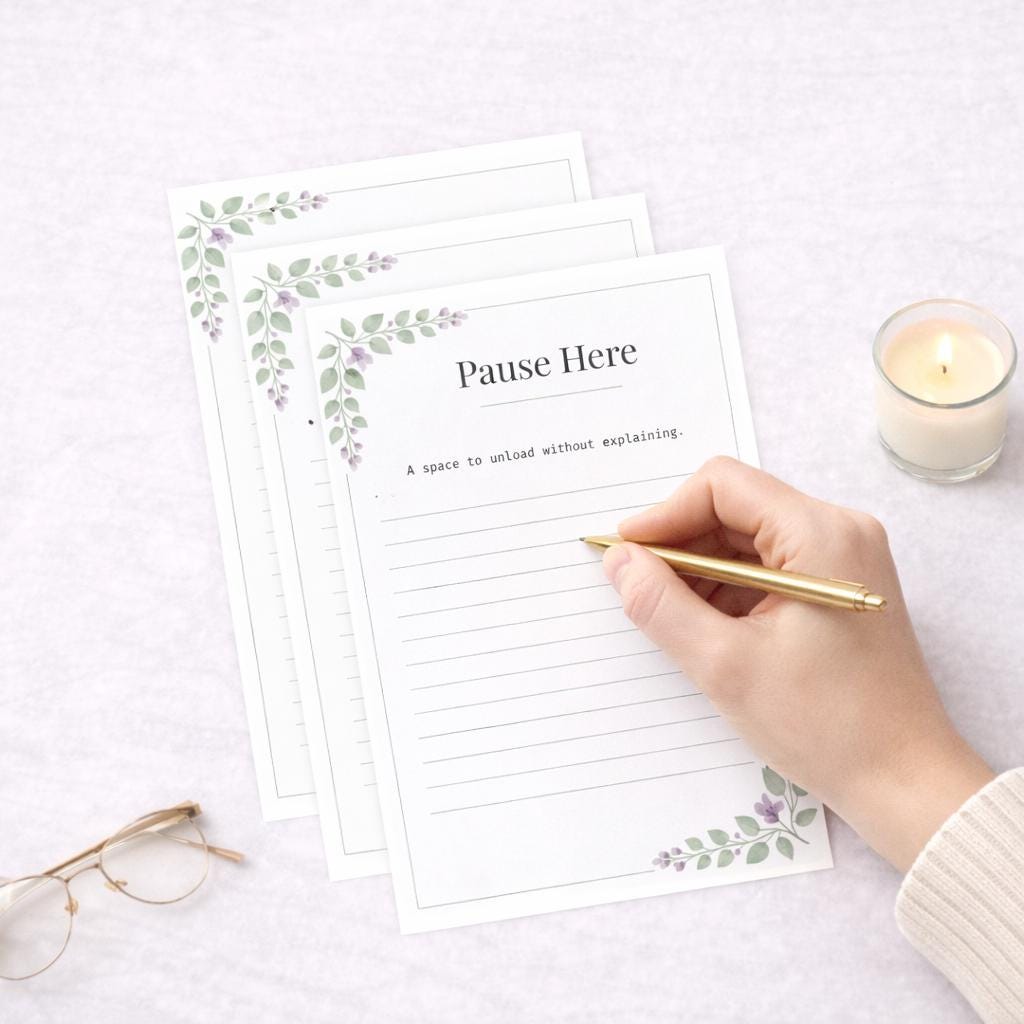 Anxiety Planner Printable PDF | Mental Reset, Calm Racing Thoughts ...