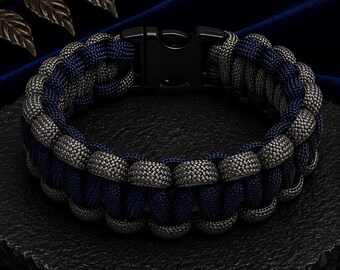 Stealth Patriot - King Cobra Double Weave | Paracord Bracelets Handmade | Custom Colors | Military & Tactical Style | Durable Gear