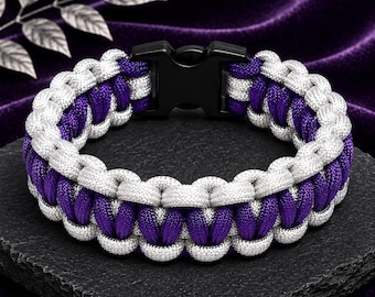 Purple Heart Tribute | Paracord Bracelets Handmade | Custom Colors | Military & Tactical Style | Durable Gear