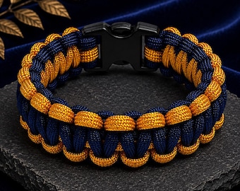 Blue Valor Elite | Paracord Bracelets Handmade | Custom Colors | Military & Tactical Style | Durable Gear